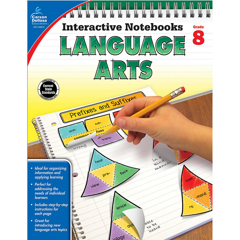 Carson Dellosa Language Arts, Grade 8 Resource Book Image