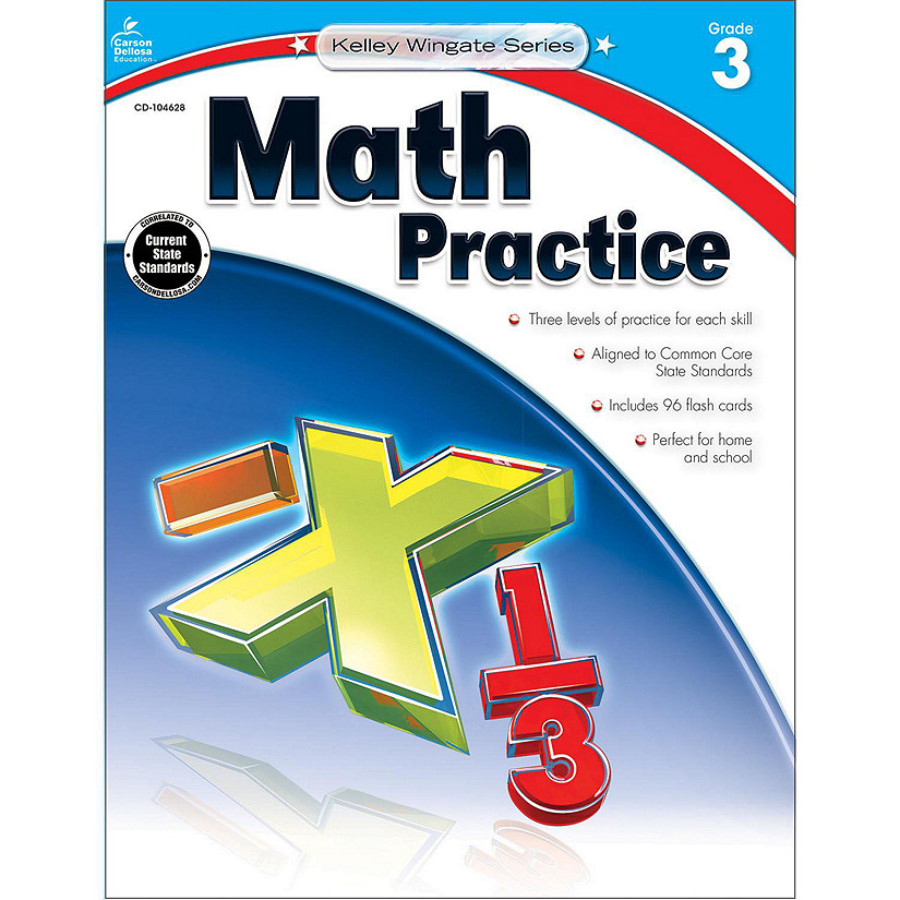 Carson Dellosa Math Practice, Grade 3 Workbook Image