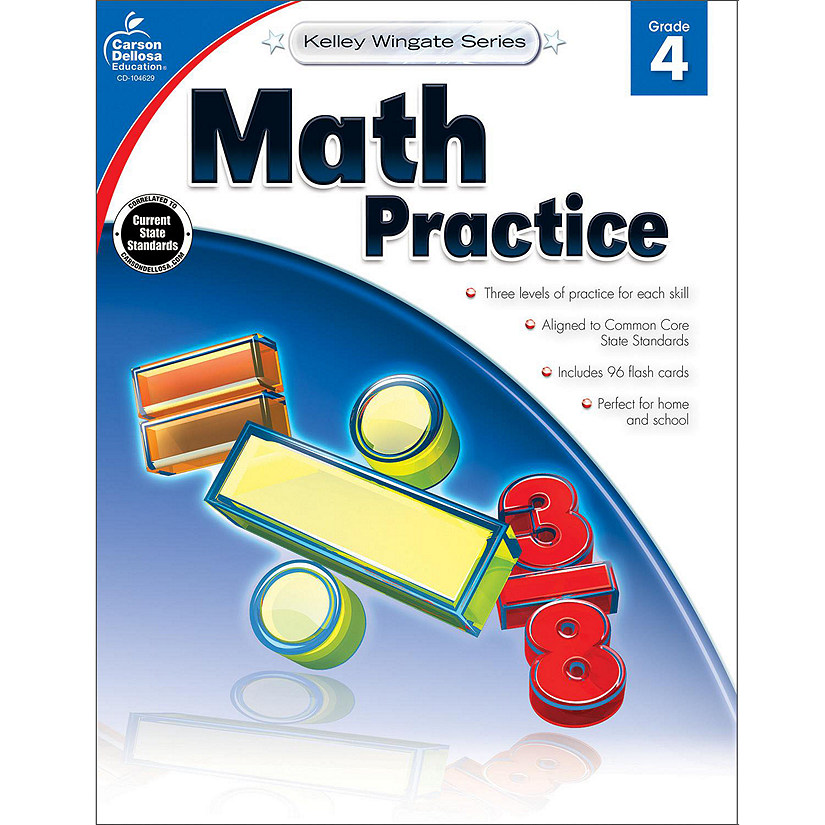 Carson Dellosa Math Practice, Grade 4 Workbook Image