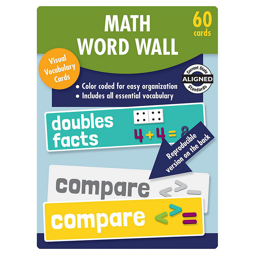 Carson Dellosa Math Word Wall, Grade 1 Learning Cards Image