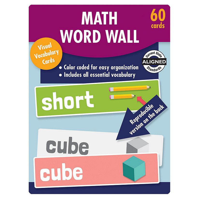 Carson Dellosa Math Word Wall, Grade K Learning Cards Image