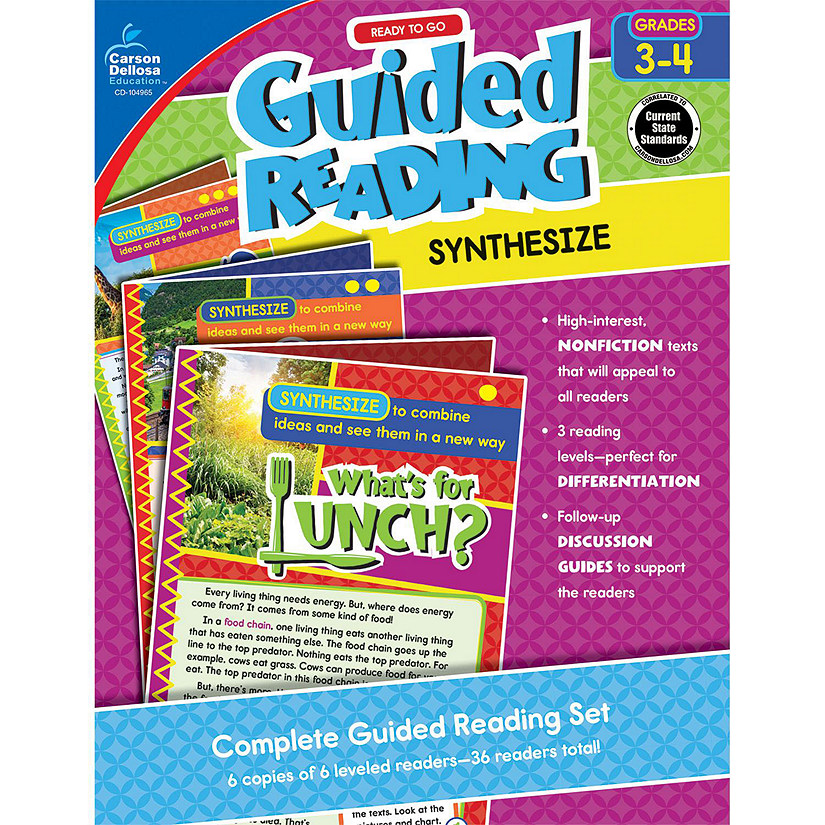 Carson Dellosa Ready to Go Guided Reading: Synthesize, Grades 3 - 4 Resource Book Image