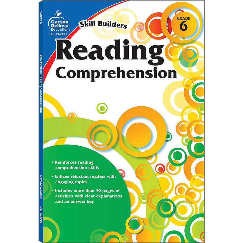 Carson Dellosa Skill Builders Reading Comprehension Workbook&#8212;Language Arts Grade 6 Reproducible Activity Book With Reading Passages and Activities (80 pgs) Image