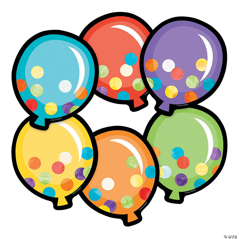 Carson-Dellosa<sup>&#174;</sup> Balloons Bulletin Board Cutouts - 36 Pc. Image