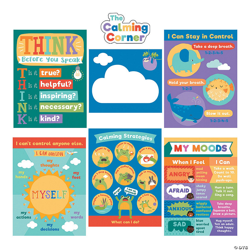 Carson-Dellosa<sup>&#174;</sup> Calming Strategies Cardstock Bulletin Board Decorating Set - 7 Pc. Image