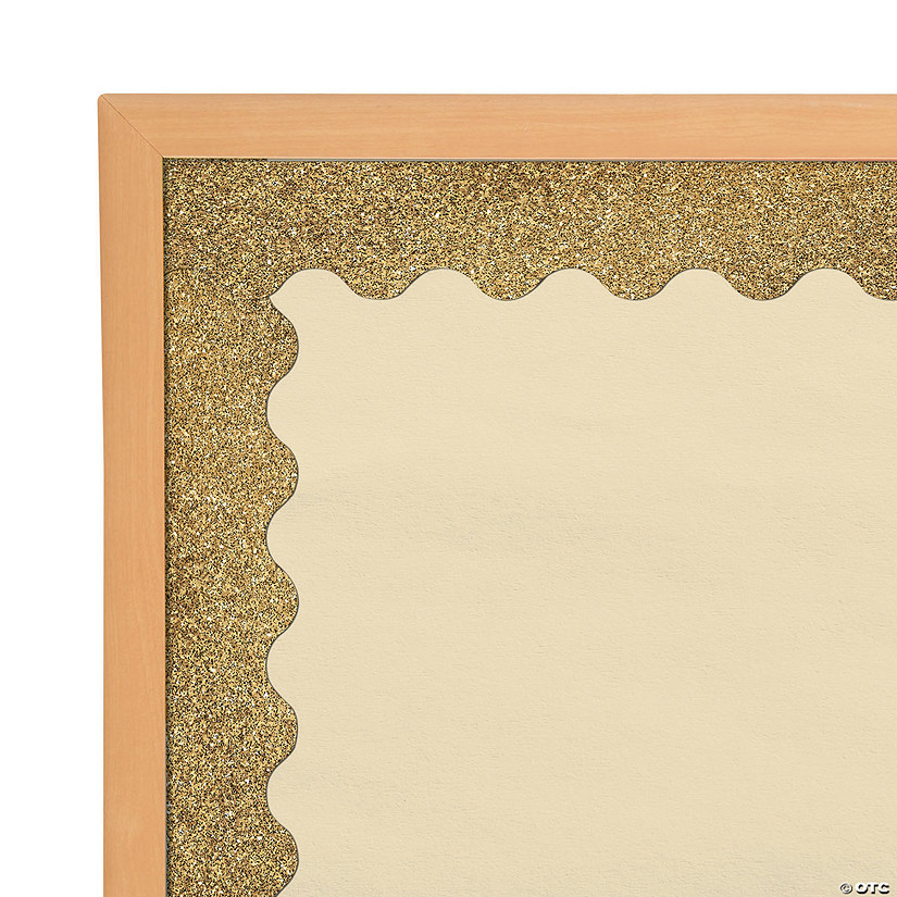 Carson-Dellosa<sup>&#174;</sup> Gold Glitter Scalloped Bulletin Board Borders Image