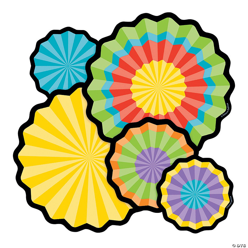 Carson-Dellosa® Colorful Fans Bulletin Board Cutouts | Oriental Trading