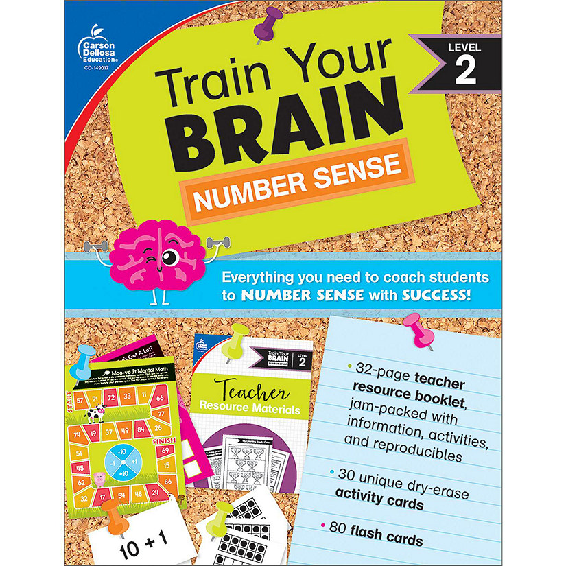 Carson Dellosa Train Your Brain: Number Sense Level 2 Classroom Kit Image