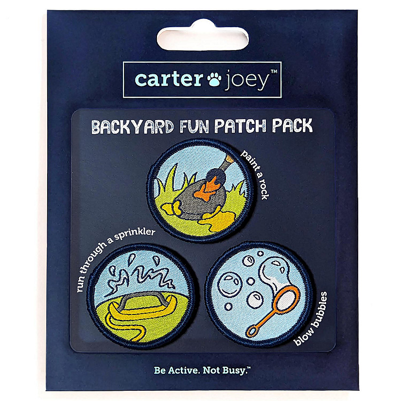 Carter Joey: Backyard Fun Patches - 3 Colorful Embroidered&amp;#160;Hook And Loop&amp;#160;Patches Image