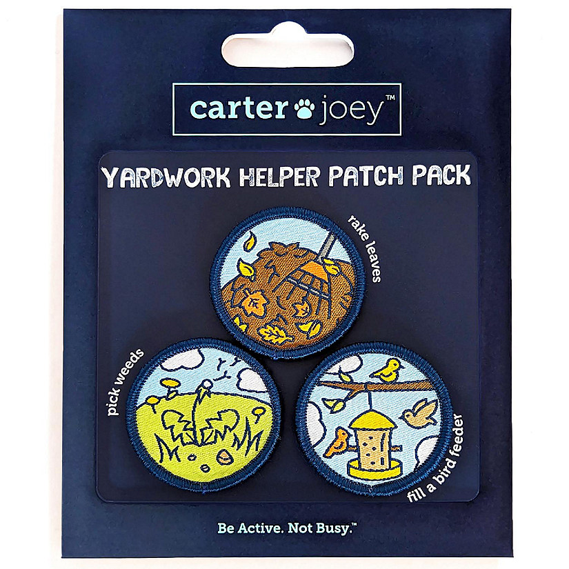 Carter Joey: Yardwork Helper Patches - 3 Colorful Embroidered&amp;#160;Hook Image