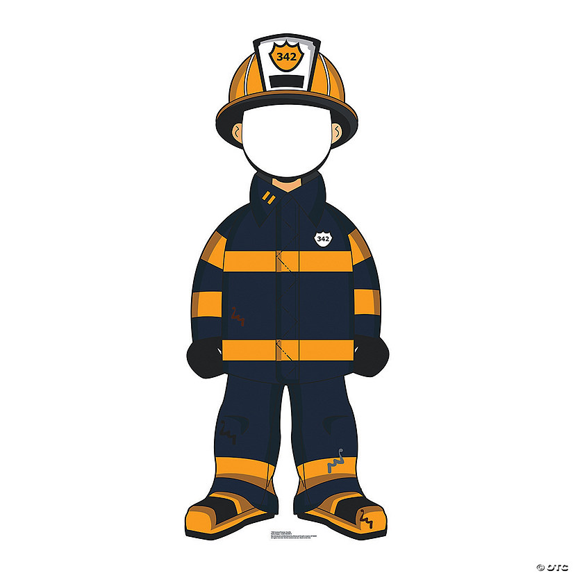 Cartoon Fireman Stand-In Life-Size Cardboard Stand-Up Image