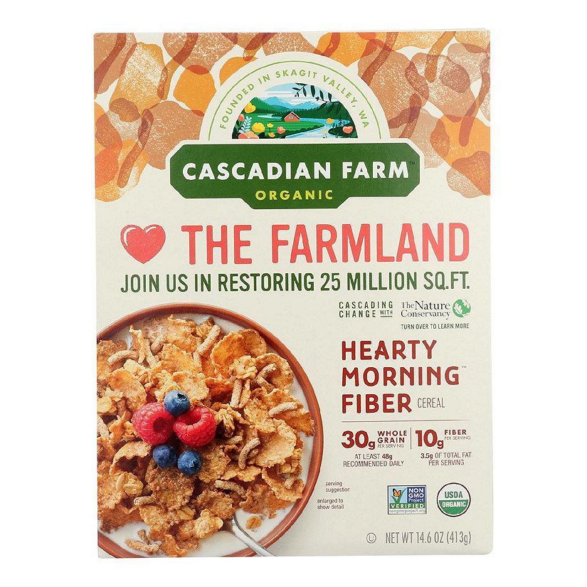 Cascadian Farm Organic Cereal - Hearty Morning - Case of 10 - 14.6 oz Image