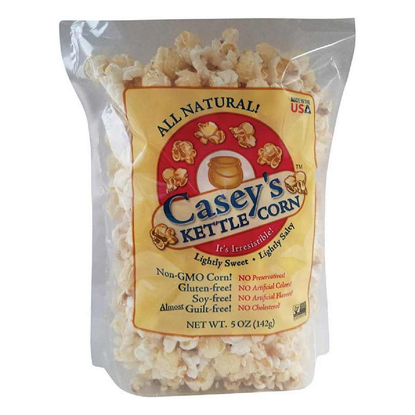 Caseys Kettle Corn 9286097 5 oz Lighly Sweetened & Salted Popcorn&#44; Pack of 10 Image