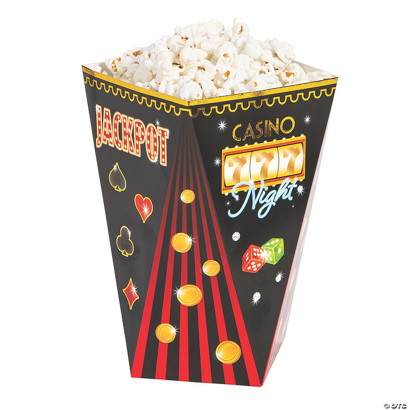Casino Night Popcorn Boxes 12 Pc. Discontinued