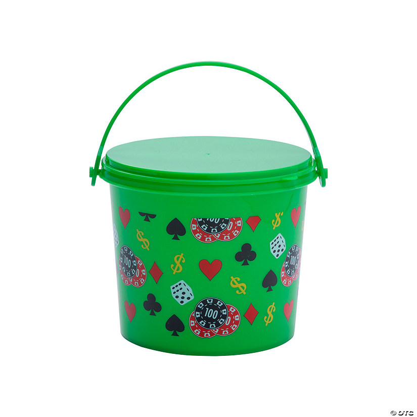 Casino Pails with Lids - 12 Pc. Image