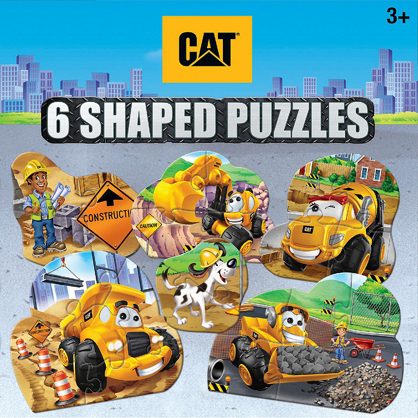 CAT - Caterpillar 6-Pack Mini Shaped Jigsaw Puzzles Image