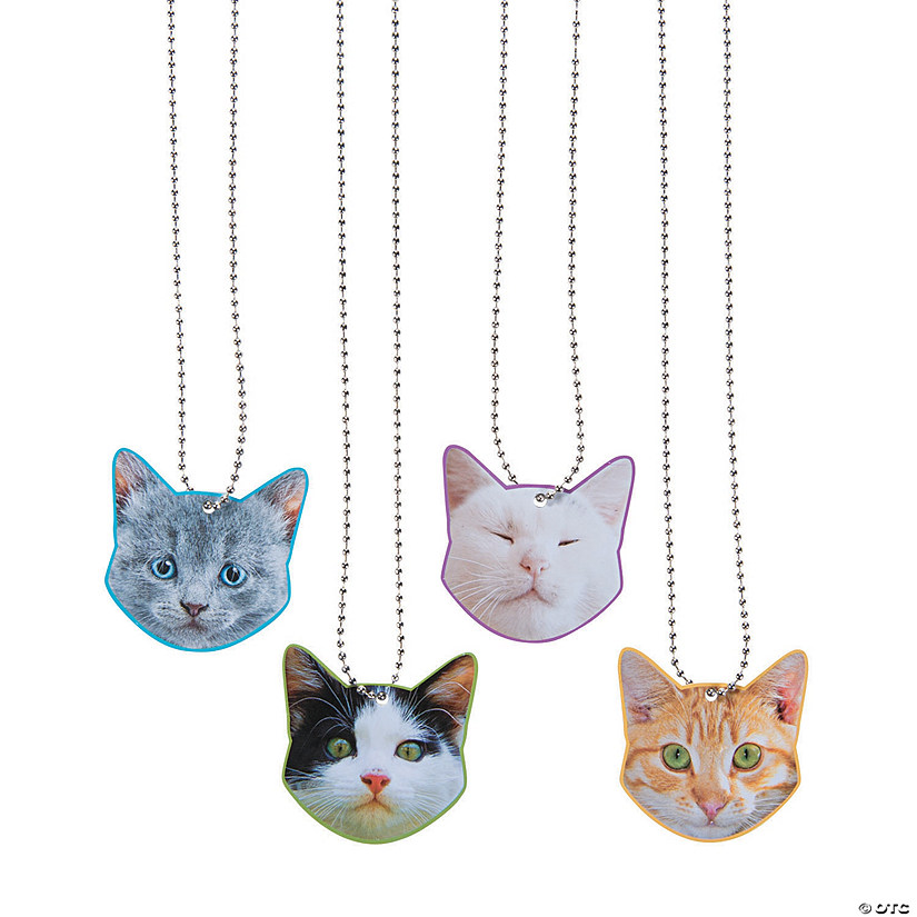 Cat Dog Tag Necklaces - 12 Pc. Image