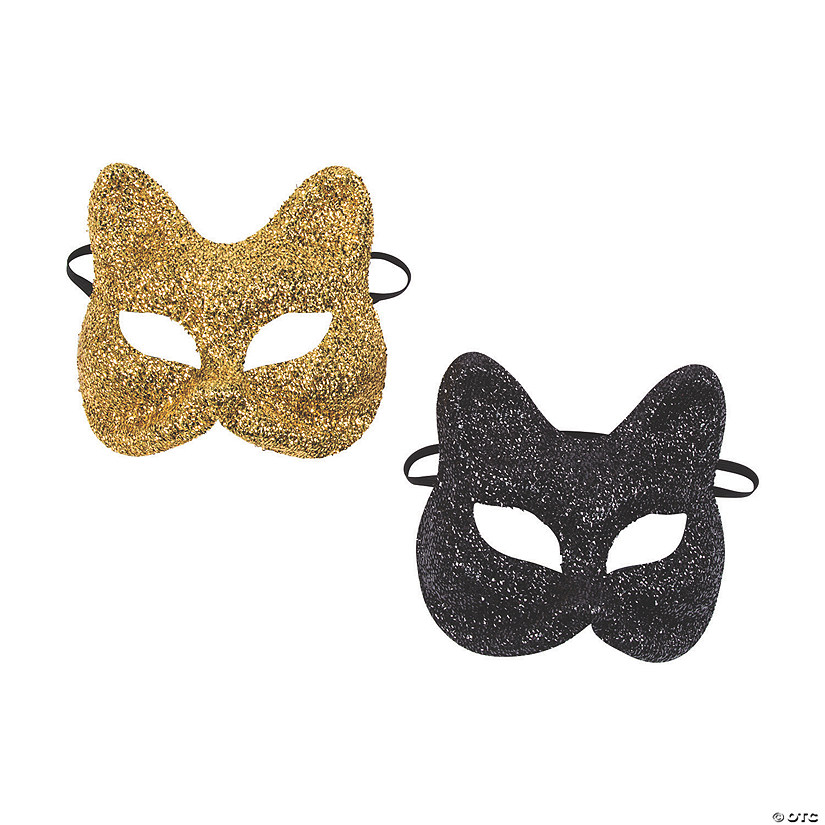 Cat Masquerade Masks - 12 Pc. Image