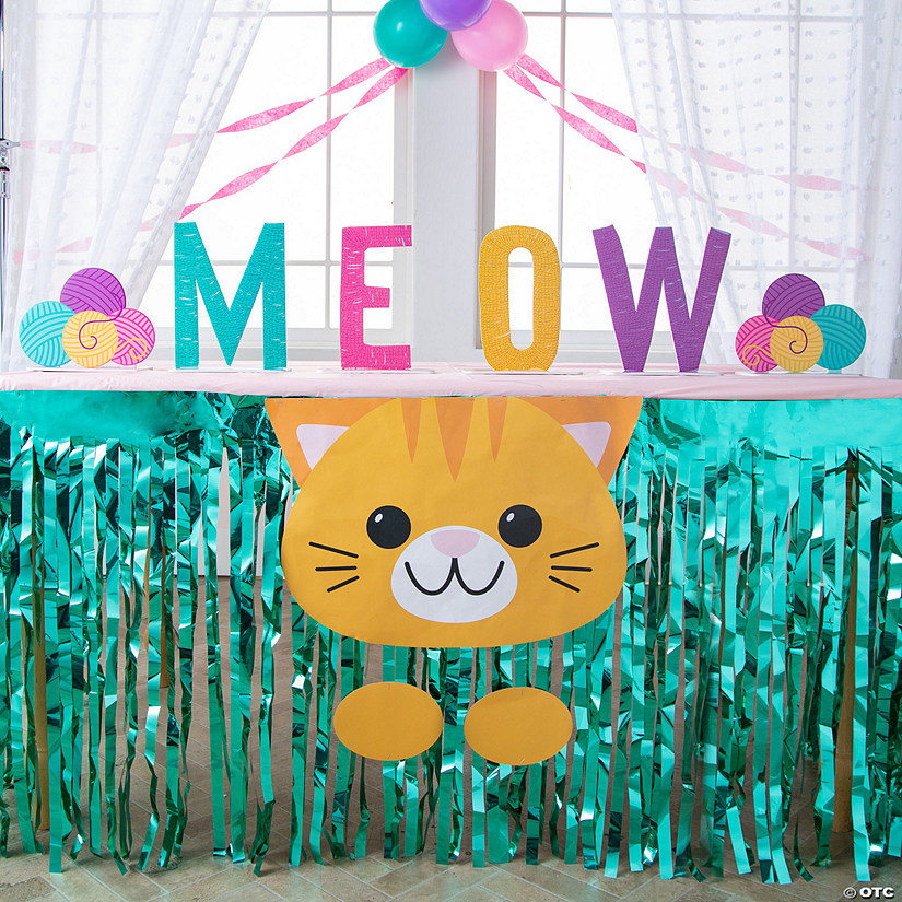 Cat Party Table Decorating Kit - 8 Pc. Image