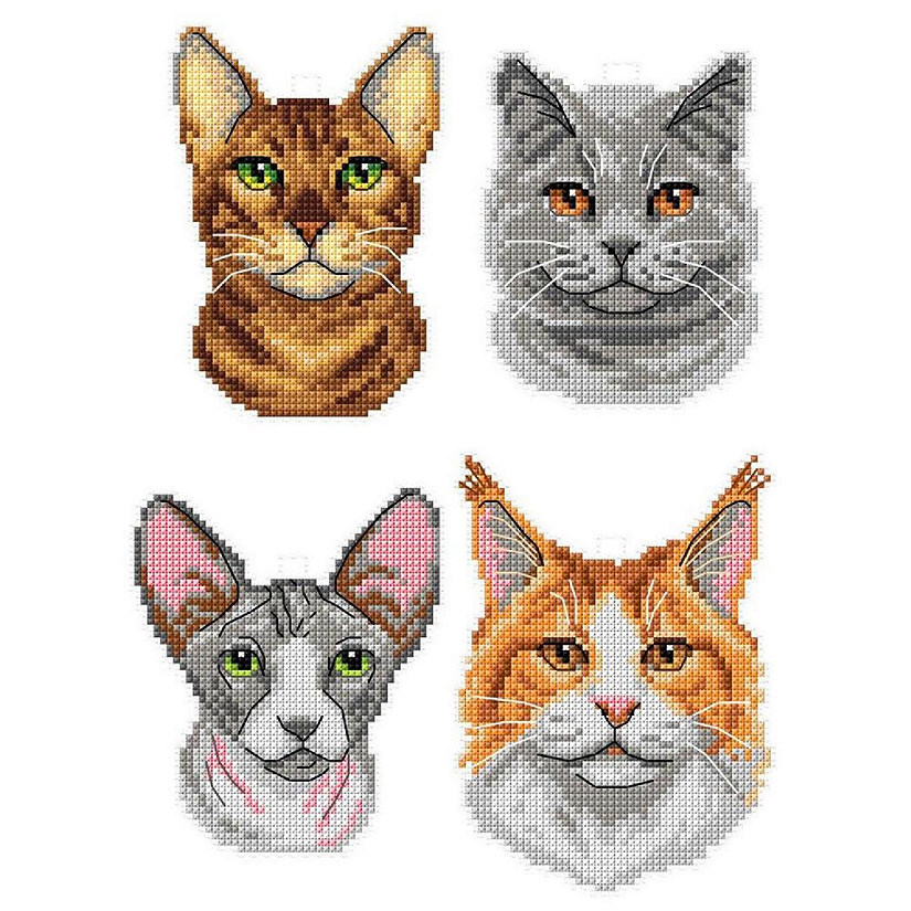 Cats 140CS Crafting Spark Counted Cross-Stitch Kit Image