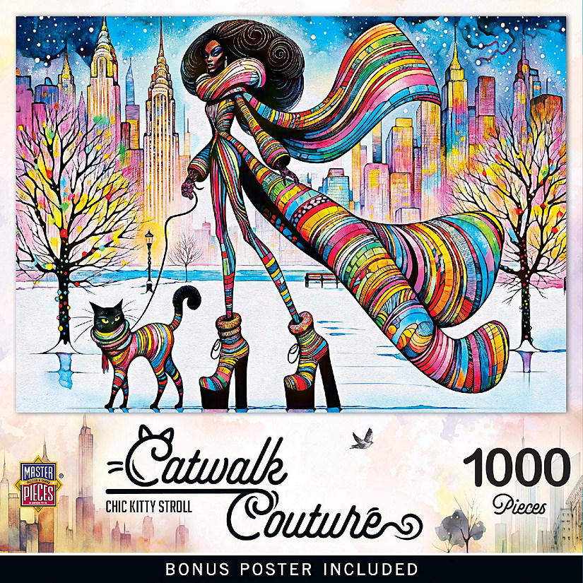 Catwalk Couture - Chic Kitty Stroll 1000 Piece Jigsaw Puzzle Image