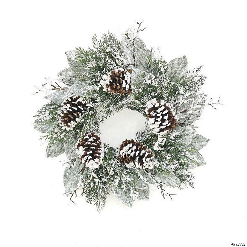 Cedar and Magnolia Leaf Wreath 22"D Image