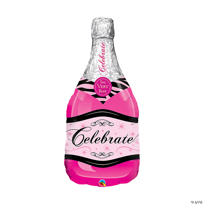 Celebrate Pink Champagne Bottle 39 Mylar Balloon Oriental Trading