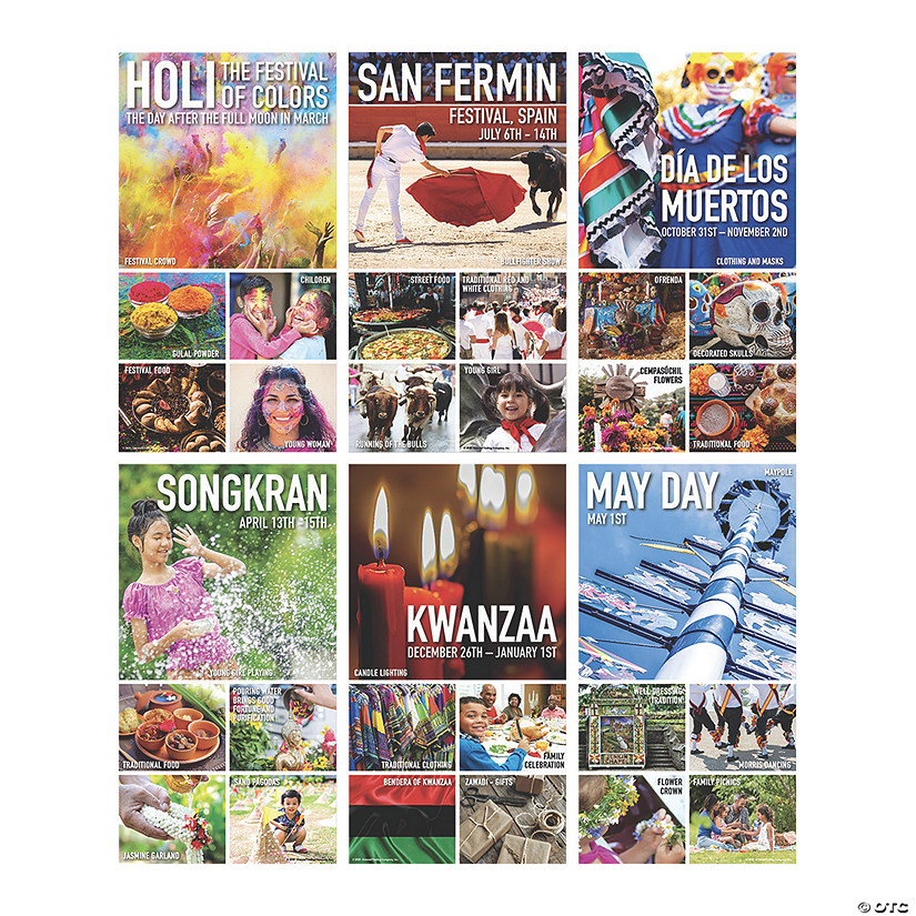 Celebrations Around The World Poster Set Oriental Trading