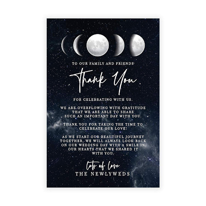 Celestial Moon Phase TY Card 4x6IN 56PC Image