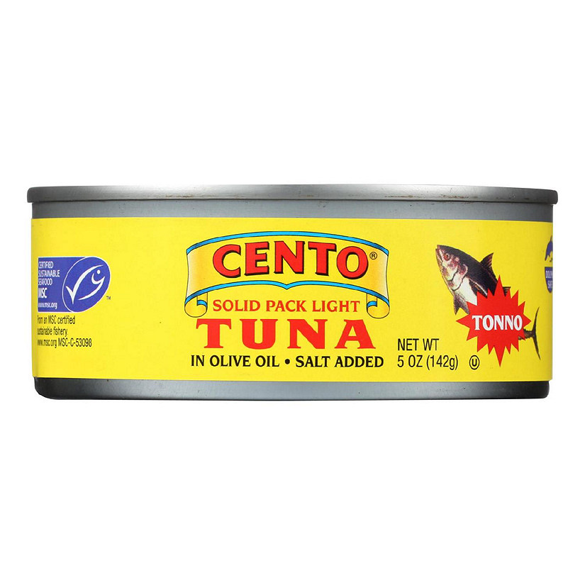 Cento Solid Pack Light Tuna - Cento Tonno - Case of 24 - 5 oz. Image