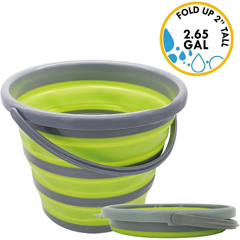 Centurion C100 1402 Plastic Collapsible Bucket, 2.65 gallons, Lime