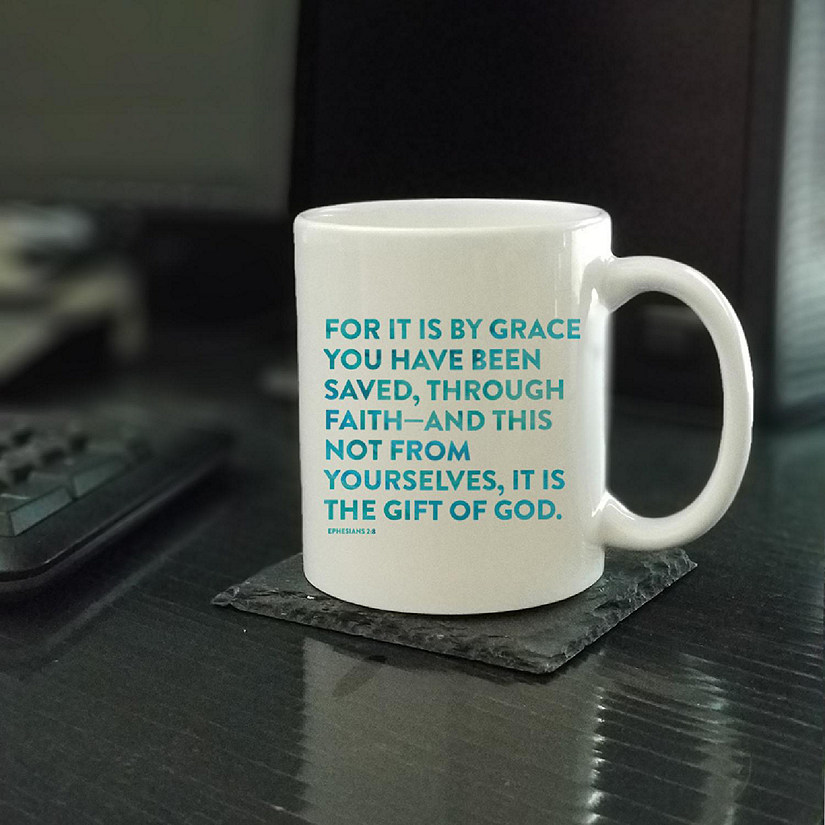 Ceramic Mug Bible Verse Eph 2:8 Image