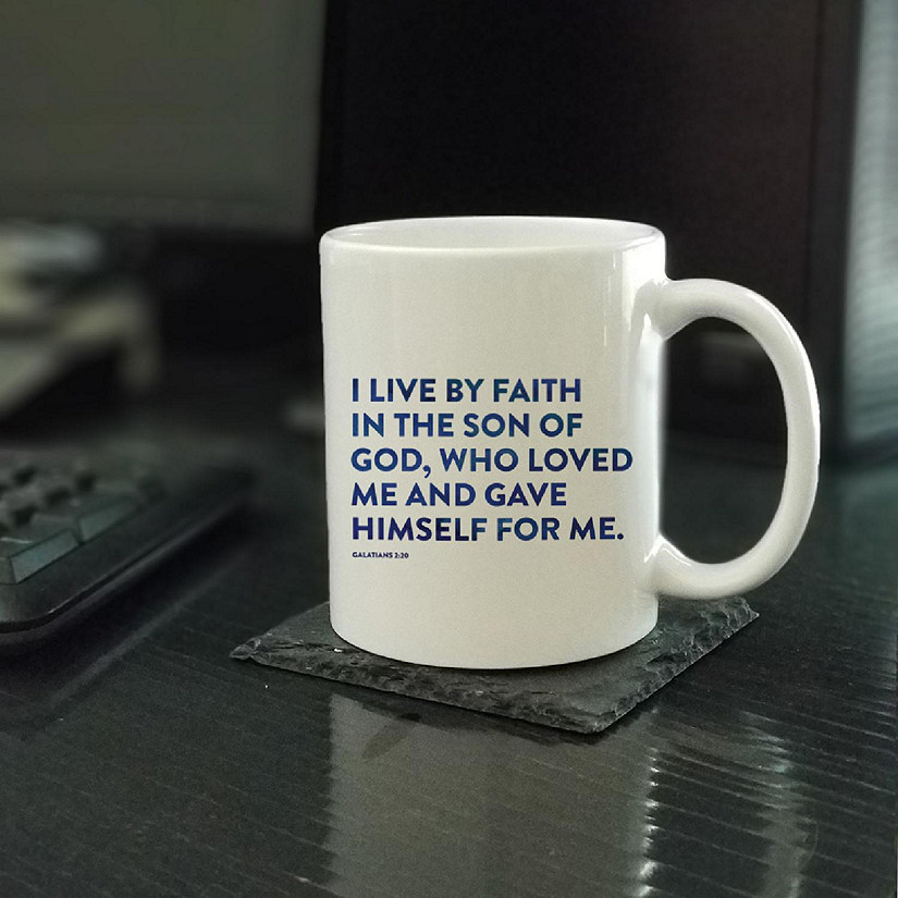 Ceramic Mug Bible Verse Gal 2:20 Image