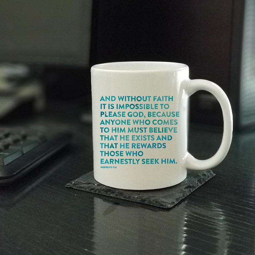 Ceramic Mug Bible Verse Heb 11:6 Image