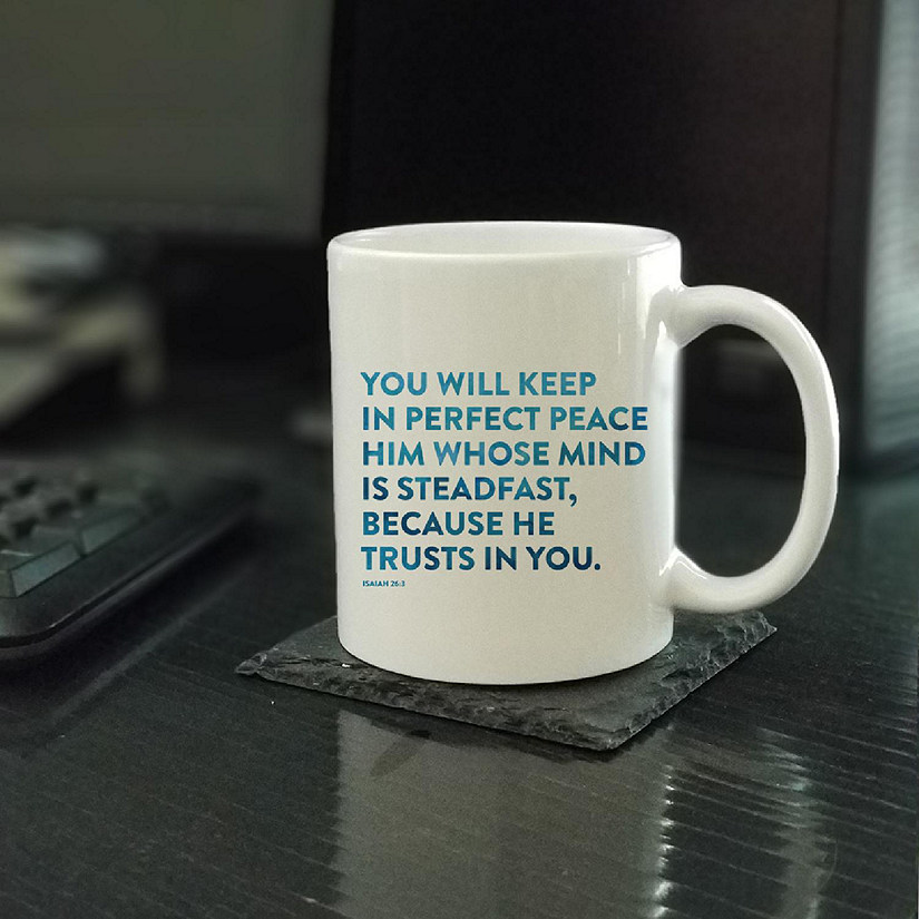 Ceramic Mug Bible Verse Isa 26:3 Image