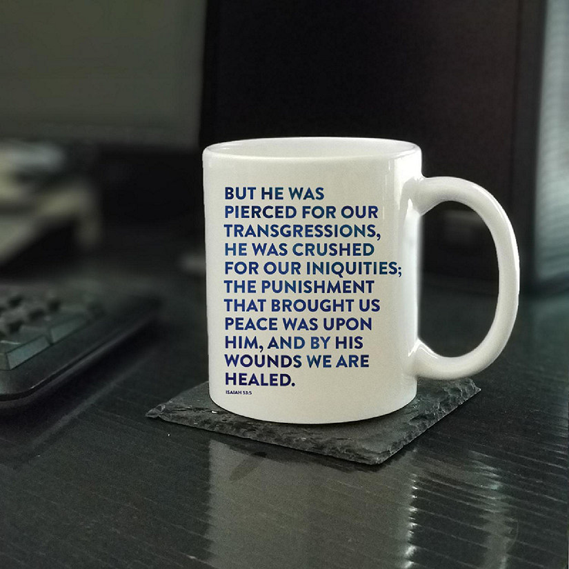 Ceramic Mug Bible Verse Isa 53:5 Image