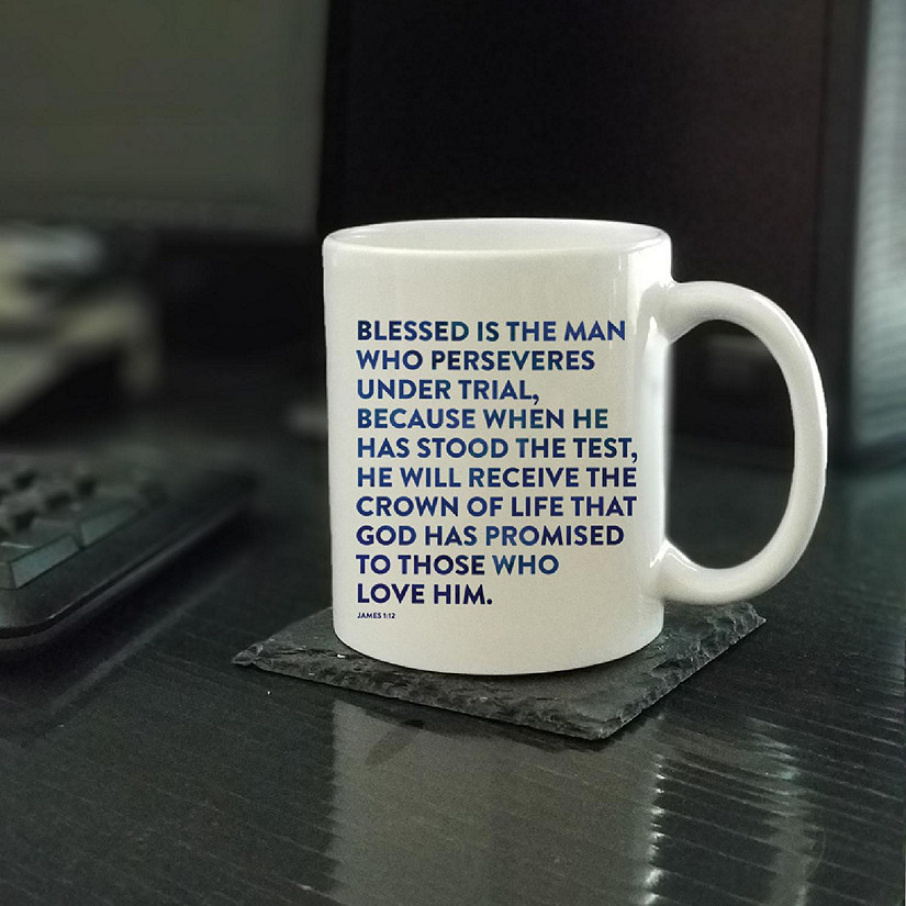 Ceramic Mug Bible Verse James 1:12 Image