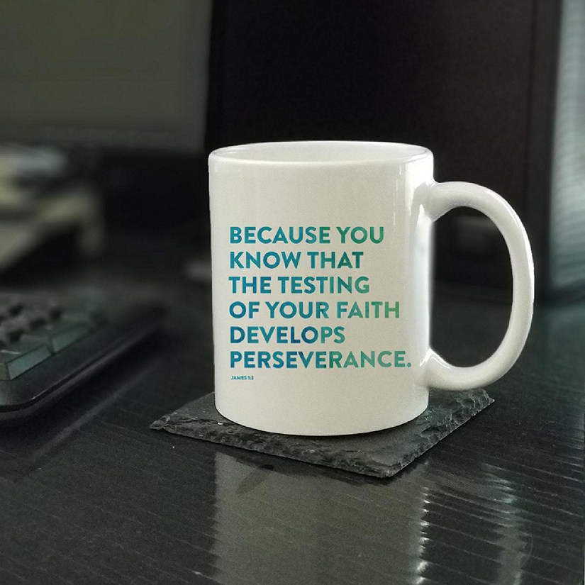 Ceramic Mug Bible Verse James 1:3 Image