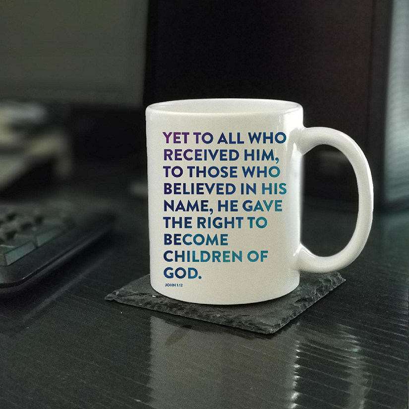 Ceramic Mug Bible Verse John 1:12 Image