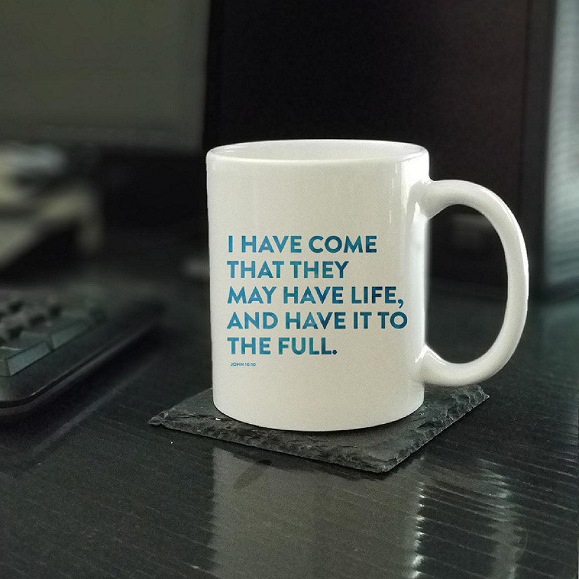 Ceramic Mug Bible Verse John 10:10 Image