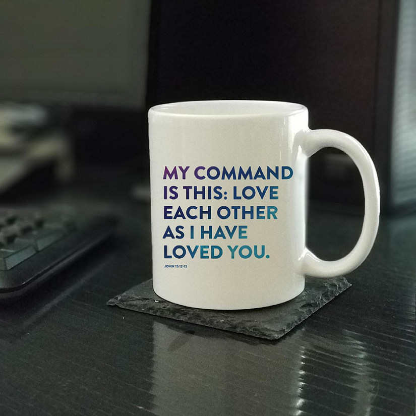 Ceramic Mug Bible Verse John 15:12 Image