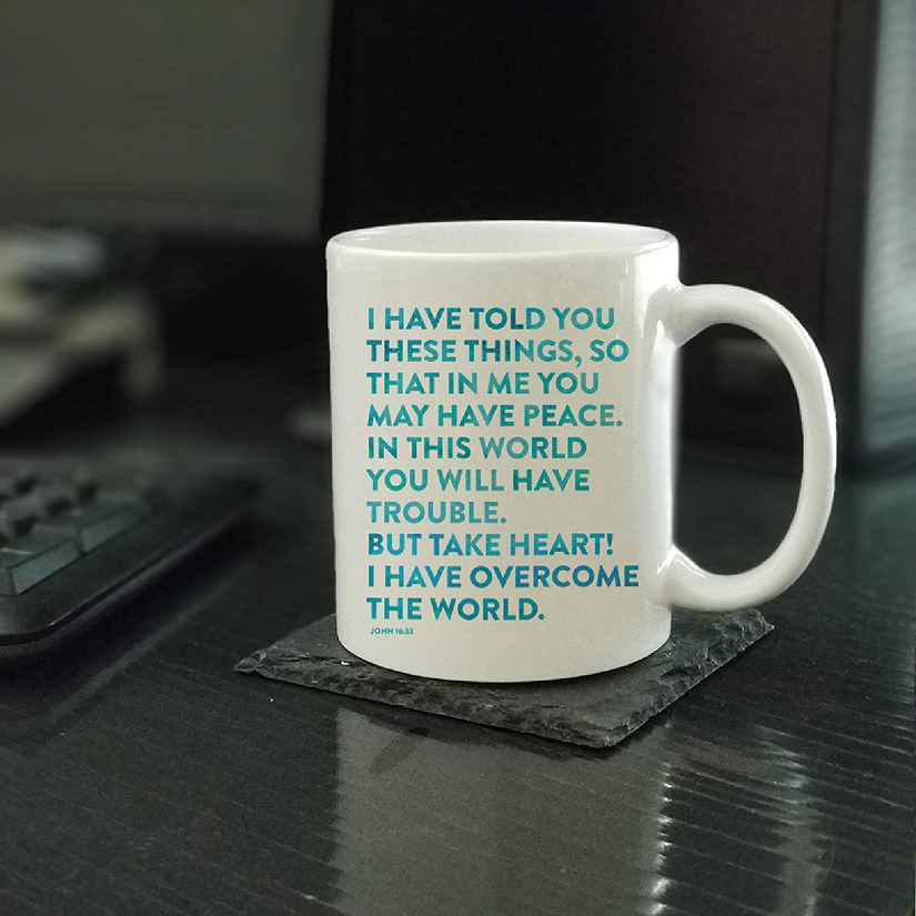 Ceramic Mug Bible Verse John 16:33 Image