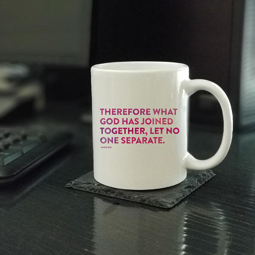 Ceramic Mug Bible Verse Mark 10:9 Image