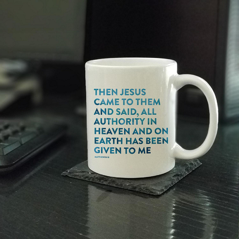 Ceramic Mug Bible Verse Matt 28:18 Image