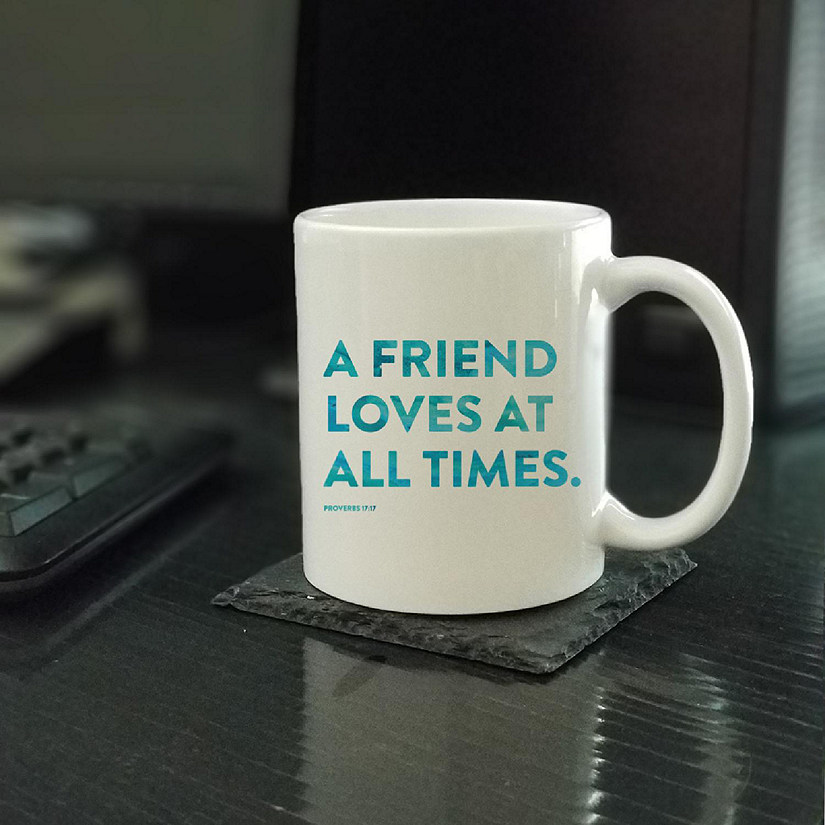 Ceramic Mug Bible Verse Prov 17:17 Image
