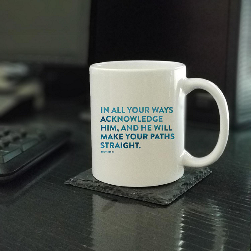 Ceramic Mug Bible Verse Prov 3:6 Image