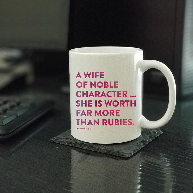 Ceramic Mug Bible Verse Prov 31:10 Image