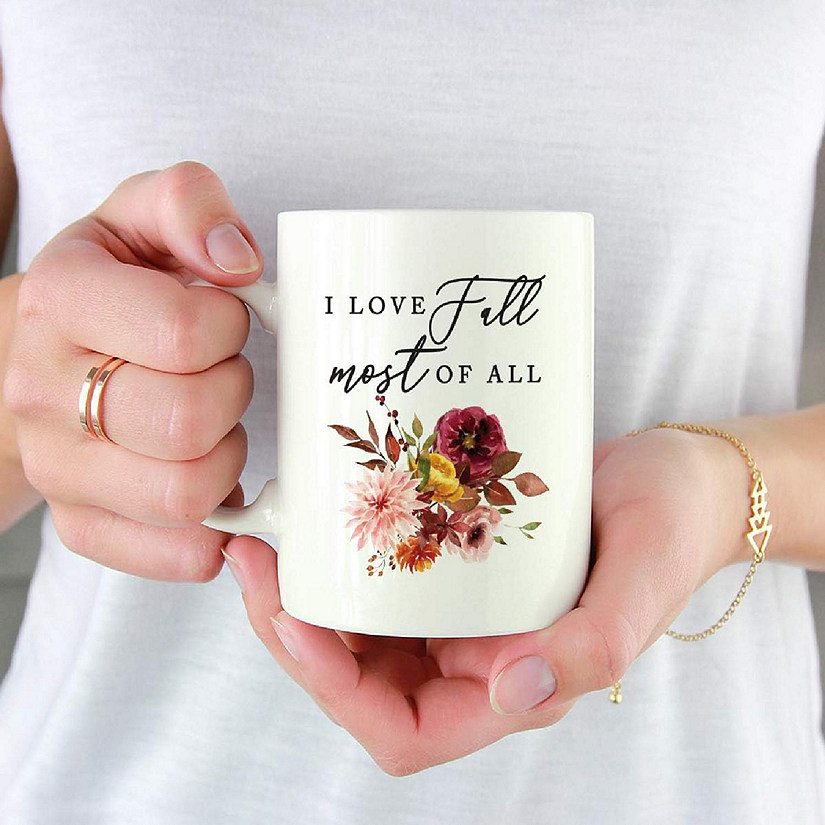 Ceramic Mug Floral Blooms I Love Fall Image