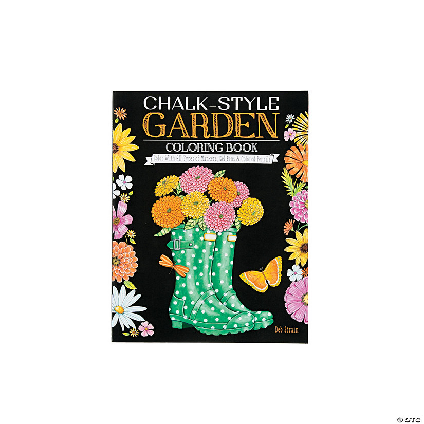 Chalk Style Garden Adult Coloring Book Discontinued