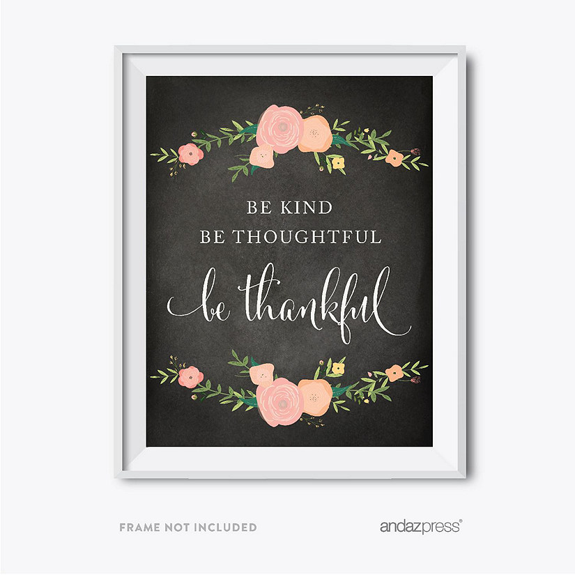 Chalkboard Be Kind Thankful 8.5x11 Image